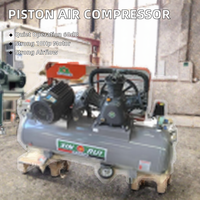 Compresseur d'air à piston refroidi par air lubrifié 220V pour machine à éplucher l'ail