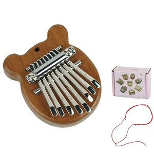 Kalimba miniature en bois 8 touches de haute qualité, piano à pouce exquis, marimba, instrument de musique, accessoires, pendentif, cadeau - Product Image 4