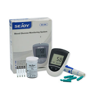Sejoy Bandelettes de <span class=keywords><strong>test</strong></span> de <span class=keywords><strong>diagnostic</strong></span> Caractéristiques modernes Kit de glucomètre numérique Moniteurs de glycémie