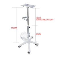 Chariot médical de 85-115cm avec roues de tiroir Chariots à équipement médical hospitalier Chariot mobile pour moniteur fœtal