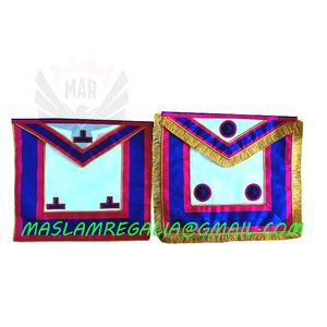 Grand Mark Sanitary Full Dress Imitation <b>Leather</b> <b>Apron</b> with Gathered Bullion Fringe Provincial Worshipful <b>Apron</b> Kit - Product Image 2