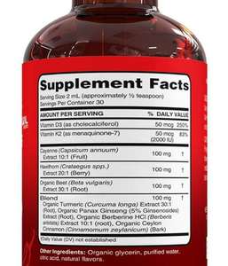 GMP Fabrikası Özel Etiketli Doğal Cayenne Biberi Ekstresi Sıvı Damlaları Alıç Meyvesi D3 K2 Vitamini Pancar Kökü Zerdeçal Takviyeleri - Product Image 2