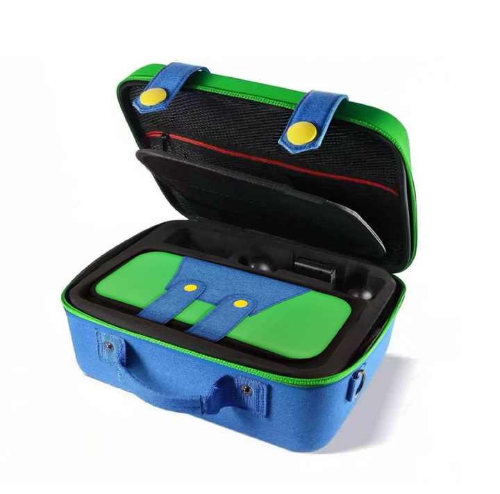 Mario 2 in 1 Hard Shell Travel Storage Bag Shockproof Waterproof Protective Carrying Case for Nintendo Switch Video Game Player