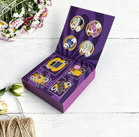 Boîtes cadeaux rigides en forme de livre, personnalisées, imprimées, gaufrées, laminées mat, avec paillettes, en aluminium, pour bonbons et chocolats