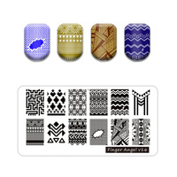 Jinyi Nouveau Design 6x12cm Inoxydable Nail Art Estampage Plaques Diy Image Nail Art Modèles Outil