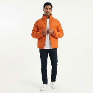 Blouson matelassé chaud et surdimensionné pour homme de haute qualité, avec fermeture éclair, col montant, design en toile, style urbain, idéal pour l'hiver, sur mesure - Product Image 1