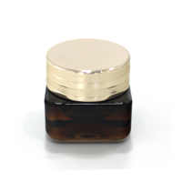 Flacon d'emballage cosmétique de haute qualité, bouteille carrée en verre de 30g avec bouchon à vis, vente en gros, 10 unités