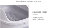 Toilette pour animaux de compagnie, bac à litière pour chat en plastique confortable de qualité supérieure, facile à nettoyer, design magnétique, base antidérapante, pelle à litière pour chat