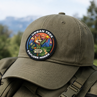 Patch 3D personnalisé en PVC pour l'aventure urbaine, badge de personnage en caoutchouc souple personnalisé pour vêtements et sacs