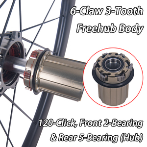 Ensemble de roues de vélo de route professionnel personnalisé en fibre de carbone 700C 50mm avec frein à patin - Product Image 4