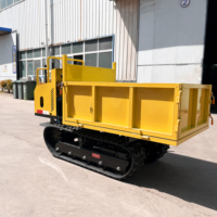 Mini-dumper sur chenilles diesel 18 CV à moteur refroidi par eau pour le transport de déchets de construction
