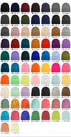 Bonnet personnalisé homme femme chaud tricoté thermique avec logo tissé personnalisé en acrylique uni pour l'hiver
