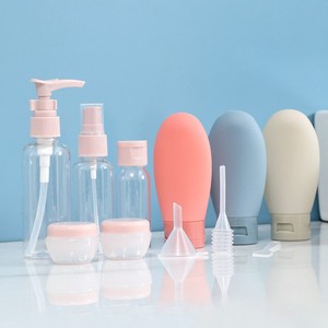 Set de subenvasado de productos para el cuidado de la piel, botellas de plástico portátiles para viaje y baño, con descuento. - Product Image 3