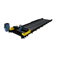 Machine de découpe laser à fibre sur rail au sol de grande taille série GS pour la découpe de tôles lourdes 6000-60000W