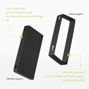 صامدي الجوز ، أقدام معدنية أو خشبية مخصصة ، حامل مكتب خشبي ، حامل خشبي لحامل الكمبيوتر ، راهض مكتب - Product Image 3