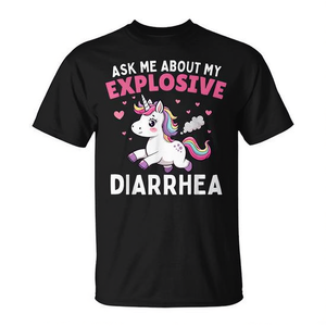 Camiseta de unicornio con meme de diarrea explosiva, regalo divertido para hombres y mujeres, talla adulta S a 3Xl - Product Image 2
