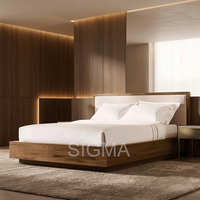 Ensemble de meubles de salon d'hôtel à haute durabilité pour l'intérieur, ensemble complet de décoration en bois massif, lit, canapé, table, chaise