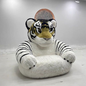 Netter tiger geformter Sitzsack | Weiche und bequeme Kinder möbel | Hochwertiges Plüsch material - Product Image 1