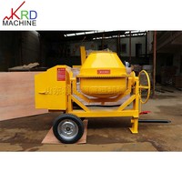 Petite bétonnière diesel 300L 350L 400L 500L Mélangeur à béton portable à tambour mobile Mini bétonnière