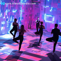 Proyector de Experiencia Inmersiva para Yoga, Video, Proyección de Pared 3D en Interiores, Sala de Experiencia con Luces Mágicas, Video de Yoga de 360 Grados