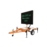 Panneau d'affichage variable (VMS) solaire autoportant en plastique Amber Trailer avec étanchéité IP58 et garantie de 3 ans