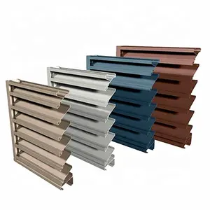 Louvers Shutters Roller Shutters Aluminium Horizontal untuk Aksesori Bahan Ilding Sunshade Louver Sun Sboxe Aluminium Modern