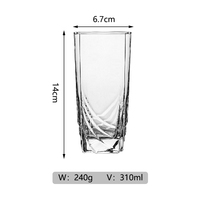 Verres à boire personnalisés avec motif diamant, verre transparent à base épaisse, verre highball, gobelet pour bar