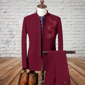 Nouvelle Collection <span class=keywords><strong>Homme</strong></span> : Costumes Trois Pièces Slim Fit (Blazer + Gilet + Pantalon) – Tenues Décontractées et Habillées pour <span class=keywords><strong>Mariage</strong></span>, Col Montant, Style Gentleman - Product Image 3