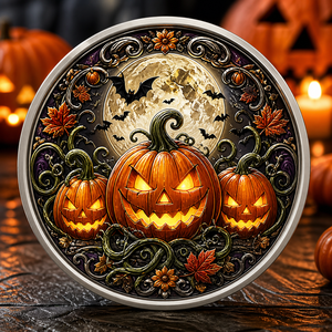 Colección de Monedas de Cobre Estampadas de Halloween, Regalo para Amantes del Gótico, Decoración Espeluznante con Temática de Brujas, Esqueletos, Calabazas y Cementerios - Product Image 1