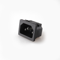 Enchufe de CA LZ-14-2, 10A 250V, Toma de Corriente IEC, Enchufe Universal de 2 Tomas con Conexión Eléctrica para Uso Eléctrico