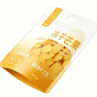 Sachet d'emballage personnalisé pour mangues séchées, pochette verticale avec trou de suspension et fermeture éclair refermable
