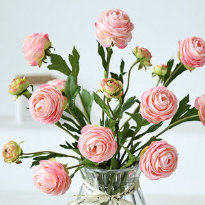 Nouvelles <span class=keywords><strong>roses</strong></span> artificielles en soie à 3 têtes, style lotus, pour Noël, Nouvel An, la Saint-Valentin, la remise des diplômes, les mariages, Pâques et la décoration <span class=keywords><strong>de</strong></span> table - Product Image 4