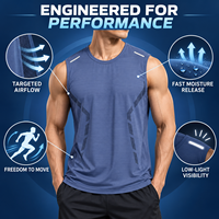 Vente en gros de débardeurs pour hommes, de haute qualité, respirants, à séchage rapide, sans manches, pour la salle de sport, livraison rapide directe d'usine