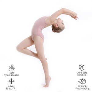Maillot de Ballet para Niñas con Espalda Baja y Tirantes Finos, Leotardo de Danza de Nailon, Suministro Directo de Fábrica, Múltiples Colores, Ropa de Baile para Bailarinas - Product Image 1