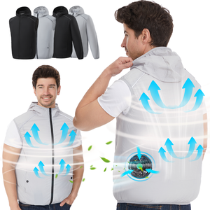 <span class=keywords><strong>Gilet</strong></span> rinfrescante <span class=keywords><strong>con</strong></span> ventola, giacca da lavoro climatizzata <span class=keywords><strong>con</strong></span> ventola, abbigliamento da esterno per l'estate, giacca <span class=keywords><strong>con</strong></span> ventola - Product Image 3