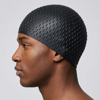 Bonnet de bain en silicone unisexe à haute élasticité, imperméable et antidérapant, durable et personnalisé pour adulte et enfant
