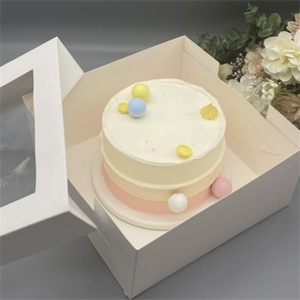 Wholesale 12*12*12inch Cake <b>Box</b> Square <b>Foldable</b> Party Food Cake <b>Box</b> with Window - Product Image 3