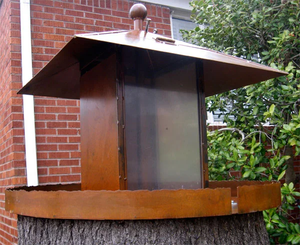 JH-Mech в стиле ретро, устойчивый к атмосферным воздействиям металлический дом для птиц, прочный деревенский сверхпрочный Кортен из стали, кортеновая кормушка для птиц - Product Image 3