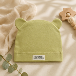 Bonnet respirant en coton et élasthanne, couleur olive foncé, pour un confort léger et une douceur durable au quotidien. - Product Image 2