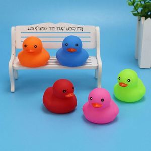 Custom Shape Logo Plastic Classic Colorful Little Yellow Duck Baby <b>Bath</b> Toy Squeeze-to-Squeak Stall Decoration Car Ornament - Product Image 3