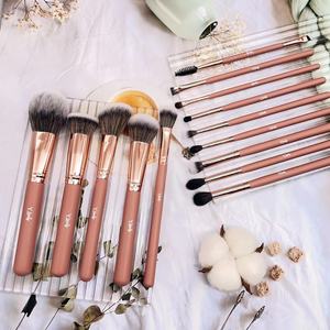 YRX 14 pièces Orange rose <span class=keywords><strong>tendre</strong></span> <span class=keywords><strong>Pastel</strong></span> outils de beauté outils de maquillage accessoire de maquillage pratique Original usine pinceau de maquillage personnalisé - Product Image 4