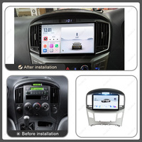 Beliebte 9-Zoll-GPS-Android-Autoradio-Stereorahmen Silvery Black Universal für HYUNDAI STAREX H1 2015-2018 Uhr Version für