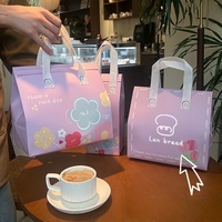 Sac isotherme pliable Baoren en non-tissé pour sandwichs au chocolat, collations, vente en gros, violet, pas cher, pour livraison à emporter