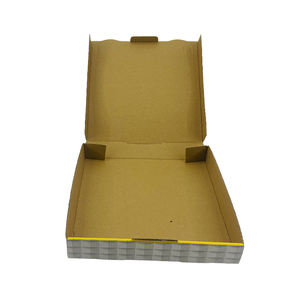Caja de pizza corrugada de papel Kraft con logotipo personalizado de CHING <span class=keywords><strong>TA</strong></span>, cajas de comida ranuradas planas al por mayor con impresión de logotipo - Product Image 5