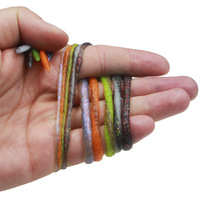 Lot de 10 leurres souples flottants Senko en TPR de 110 mm et 2,2 g de haute qualité pour la pêche au bar, à la truite et au lucioperca en eau douce et salée