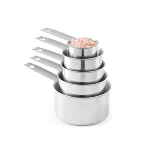 Juego <span class=keywords><strong>de</strong></span> <span class=keywords><strong>tazas</strong></span> <span class=keywords><strong>de</strong></span> acero inoxidable para medir precisión, cuchara <span class=keywords><strong>de</strong></span> café, secado y líquido, 5 piezas, gran oferta - Product Image 1