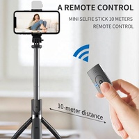 Trépied LED extensible L02s avec télécommande sans fil, lumière de remplissage pour Smartphone, monopode, perche à Selfie