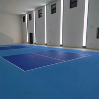 Revêtement de terrain de pickleball en vinyle pour commande en gros, résistant à l'eau, lignes de délimitation personnalisées, bon rebond, bon prix