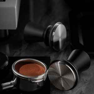 Herramientas de Barista, Tamper de Café Calibrado de Acero Inoxidable, Moderno, Reutilizable, Manual, con Base Ondulada - Product Image 2