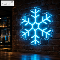Enseigne néon LED flocon de neige, décoration murale lumineuse en acrylique pour Noël, alimentation USB 5V, boîte à piles, prête à être expédiée, sans MOQ, pour la décoration intérieure